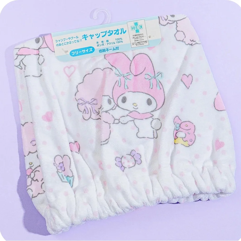 ✅Sanrio My Melody & My Sweet Piano Besties Towel Cap